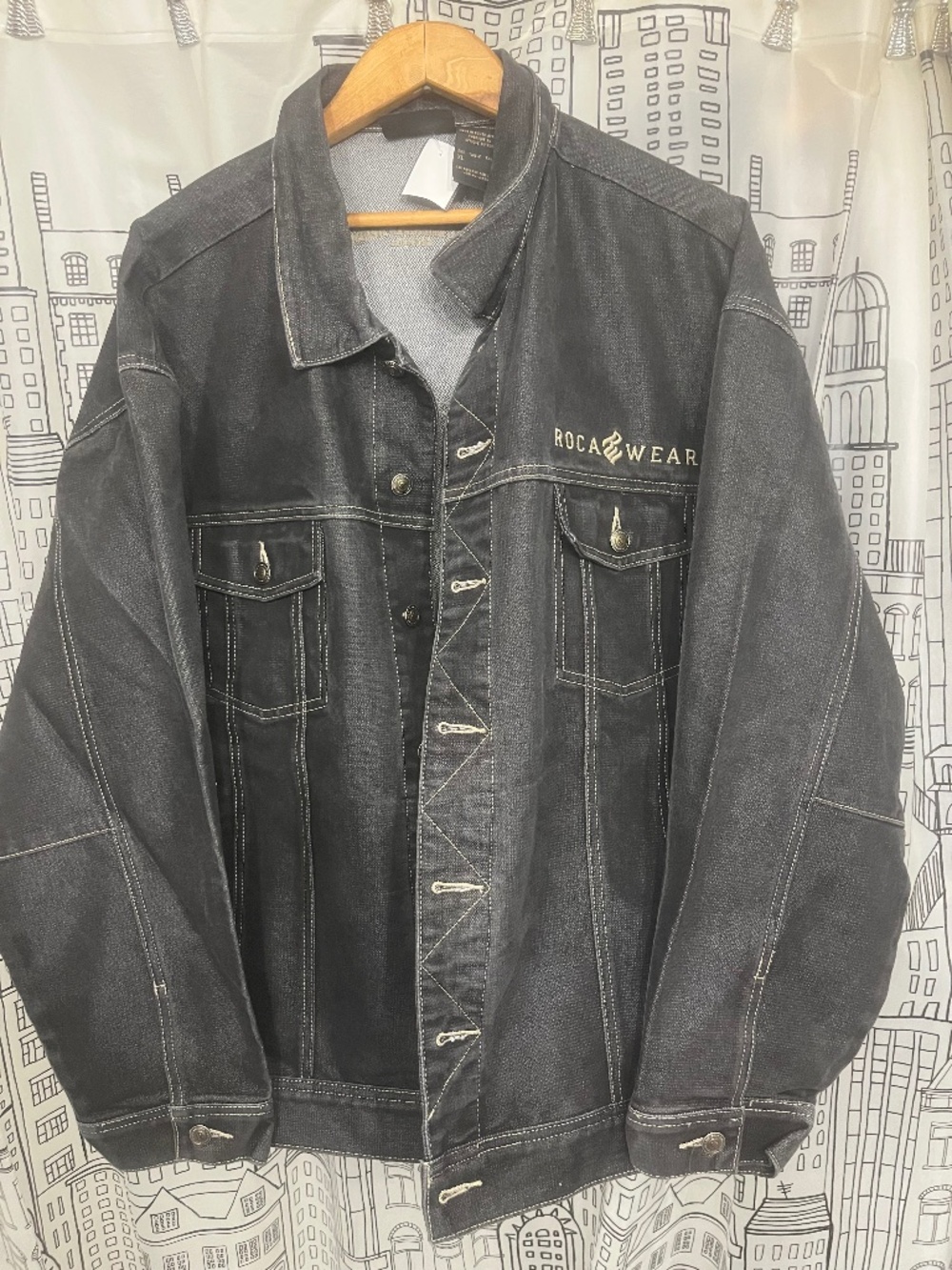 Vintage Y2K  Men’s Rocawear black denim jacket XL
